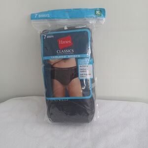 Hanes Classics Black Tagless Briefs - 7 Pack Black And Grey Sz XL